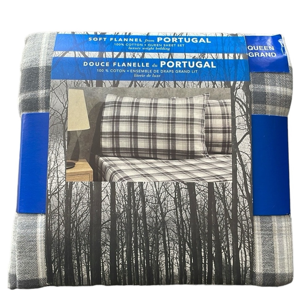 Soft Flannel from Portugal - Queen Sheet Set luxury weight bedding